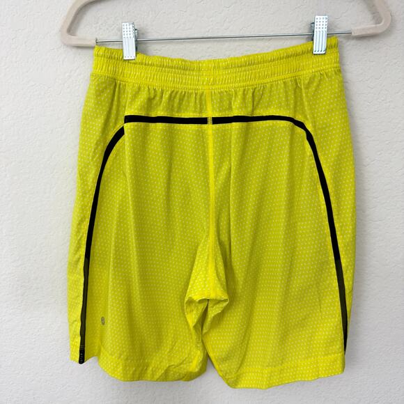 Lululemon Mens Pace Breaker Short Size S 9 Inch Lined Run Active Workout Yellow - Picture 3 of 7